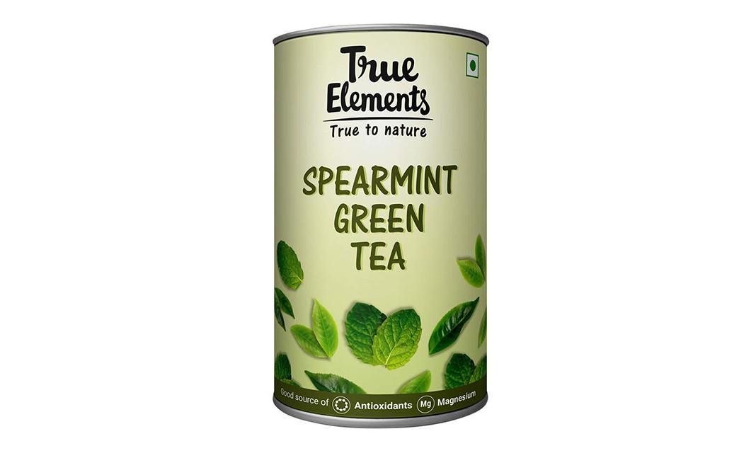 True Elements Spearmint Green Tea    Jar  100 grams